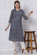 Red Straight Printed Kurta image number 5
